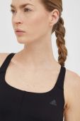 Спортивний бюстгальтер adidas Performance CoreFlow колір чорний однотонний
