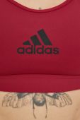 Спортивний бюстгальтер adidas Performance Powerreact колір бордовий однотонний