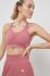 Бюстгальтер для йоги adidas Performance Coreessentials колір рожевий однотонний