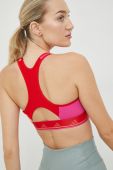 Спортивний бюстгальтер adidas Performance Powerreact колір червоний візерунок