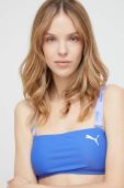 Купальний бюстгальтер Puma злегка ущільнена чашечка колір блакитний (3272387)