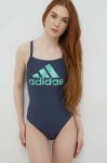 Суцільний купальник adidas Performance Big Logo Колір синій м'яка чашечка колір темно-синій