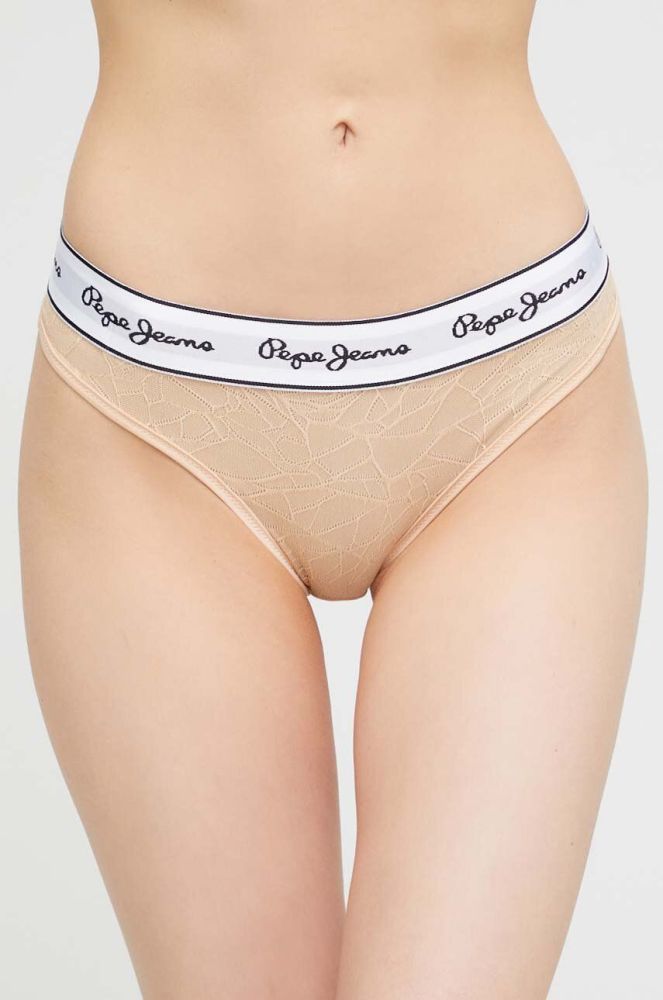Стринги Pepe Jeans колір бежевий