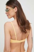 Купальний бюстгальтер Roxy колір жовтий злегка ущільнена чашечка (3121813)