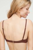 Купальний бюстгальтер MICHAEL Michael Kors колір коричневий м'яка чашечка