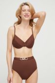Купальний бюстгальтер MICHAEL Michael Kors колір коричневий м'яка чашечка