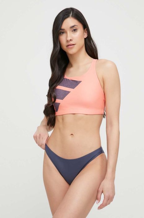 Роздільний купальник adidas Performance Big Bars колір помаранчевий злегка ущільнена чашечка