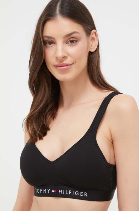 Бюстгальтер Tommy Hilfiger колір чорний однотонний (3263238)
