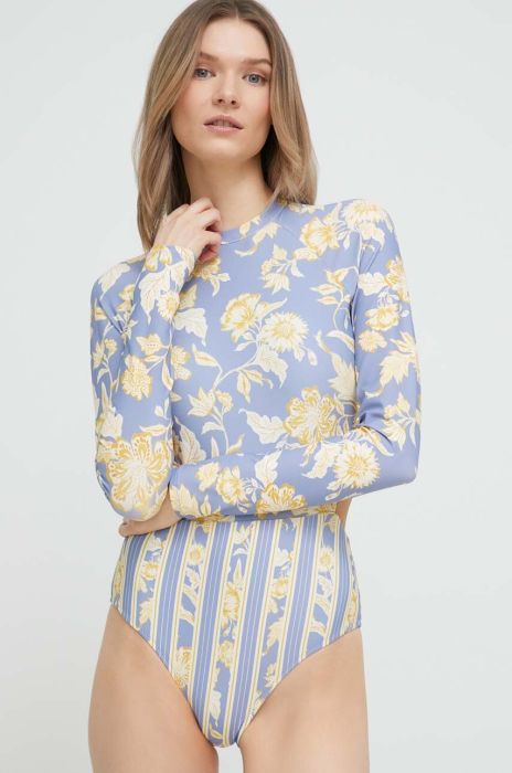 Суцільний купальник Rip Curl злегка ущільнена чашечка колір блакитний (3206489)