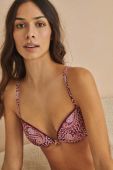 Купальний бюстгальтер women'secret FOLK SUNSET колір фіолетовий ущільнена чашечка 6485407