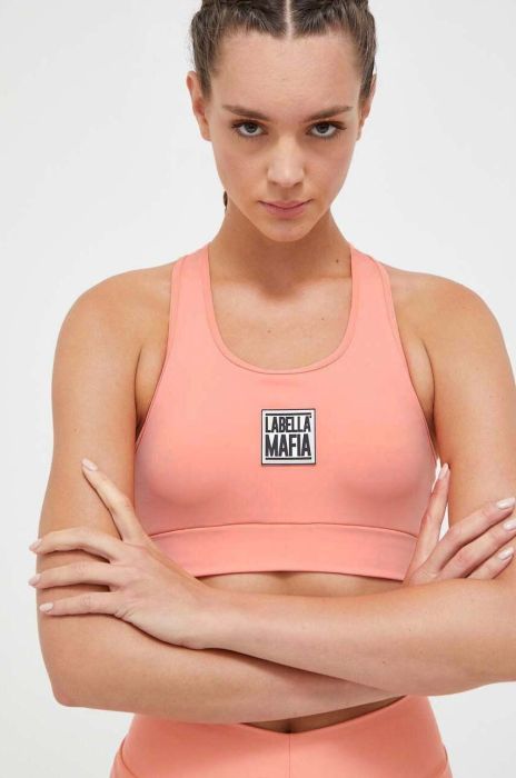 Спортивний бюстгальтер LaBellaMafia Go On колір помаранчевий однотонний