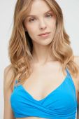 Купальний бюстгальтер 4F злегка ущільнена чашечка колір блакитний