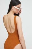 Суцільний купальник OAS колір коричневий м'яка чашечка