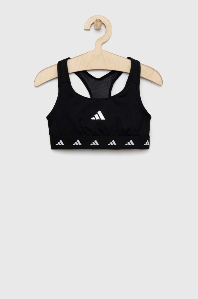 Дитячий бюстгальтер adidas G TF POWER колір чорний