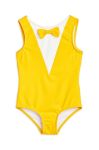 Суцільний дитячий купальник Mini Rodini колір жовтий