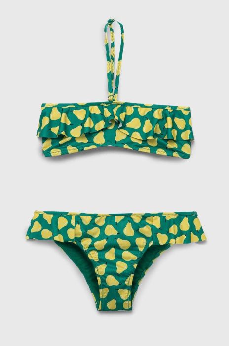 Роздільний дитячий купальник United Colors of Benetton колір зелений