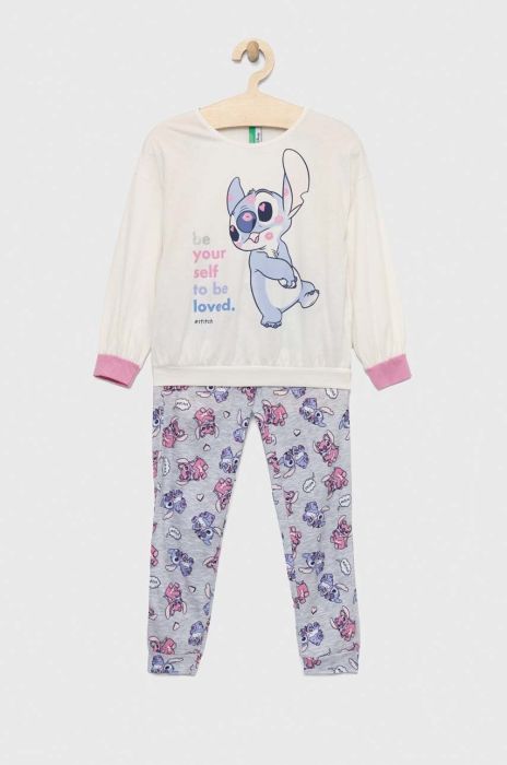 Дитяча піжама United Colors of Benetton колір сірий з принтом (2983200)