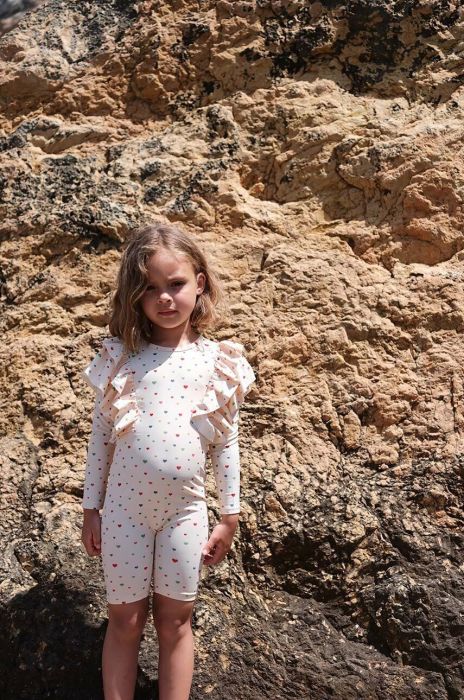 Суцільний дитячий купальник Konges Sl?jd колір бежевий (2999731)