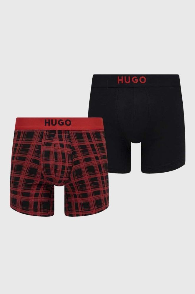 Боксери HUGO 2-pack чоловічі колір чорний (2887077)
