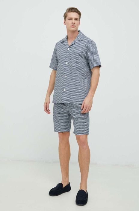 Бавовняна піжама Polo Ralph Lauren колір синій візерунок (2841542)