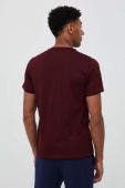 Бавовняна піжамна футболка Polo Ralph Lauren колір бордовий з принтом (3377206)