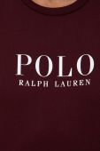 Бавовняна піжамна футболка Polo Ralph Lauren колір бордовий з принтом (3377206)