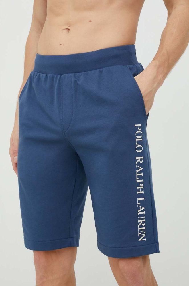 Піжамні шорти Polo Ralph Lauren чоловічі колір синій з принтом