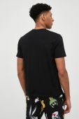 Бавовняна піжамна футболка United Colors of Benetton x Looney Tunes колір чорний з принтом