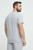 Піжамна футболка HUGO колір сірий з принтом