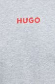 Піжамна футболка HUGO колір сірий з принтом