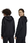 Дитяча кофта adidas FT колір чорний з капюшоном з принтом
