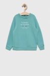 Дитяча кофта Tommy Hilfiger колір бірюзовий з принтом