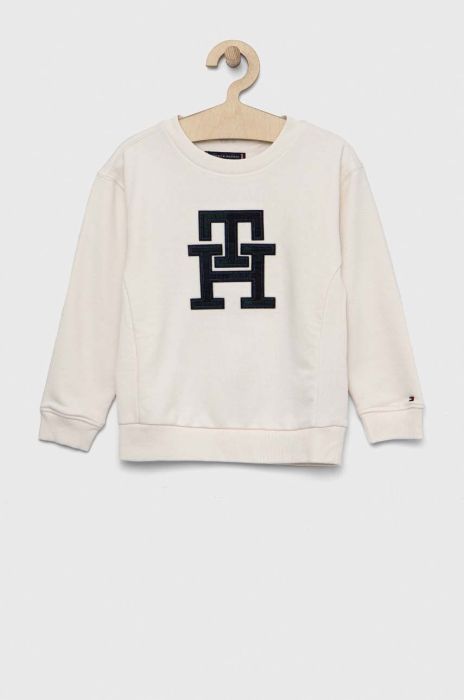 Дитяча кофта Tommy Hilfiger колір бежевий з аплікацією (2896240)