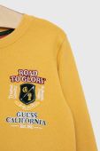 Дитяча бавовняна кофта Guess колір жовтий з аплікацією (2939035)