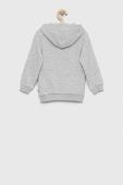 Дитяча кофта Puma ESS+ LOGO POWER Hoodie TR B колір сірий з капюшоном з принтом