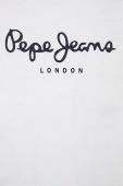 Дитячий бавовняний лонгслів Pepe Jeans New Herman колір білий з принтом