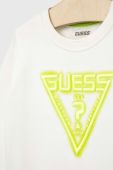 Дитяча бавовняна кофта Guess колір білий з аплікацією (3135658)