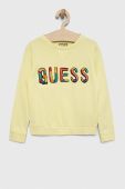 Дитяча бавовняна кофта Guess колір зелений з аплікацією (3003323)