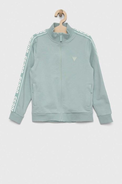 Дитяча кофта Guess колір зелений з принтом