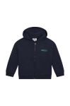 Дитяча бавовняна кофта Kenzo Kids колір синій з капюшоном з принтом