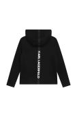 Дитяча кофта Karl Lagerfeld колір чорний з капюшоном з принтом (3204737)