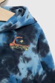 Дитяча кофта Quiksilver з капюшоном візерунок колір блакитний
