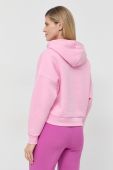 Кофта Guess жіноча колір рожевий з капюшоном з аплікацією (2896252)