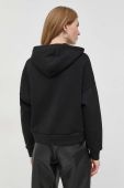 Кофта Guess жіноча колір чорний з капюшоном з аплікацією (2896264)