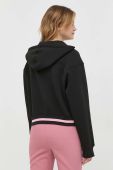 Кофта Guess жіноча колір чорний з капюшоном з принтом (2908684)