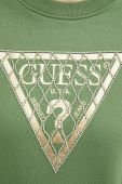 Бавовняна кофта Guess жіноча колір зелений з аплікацією