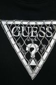 Бавовняна кофта Guess жіноча колір чорний з аплікацією