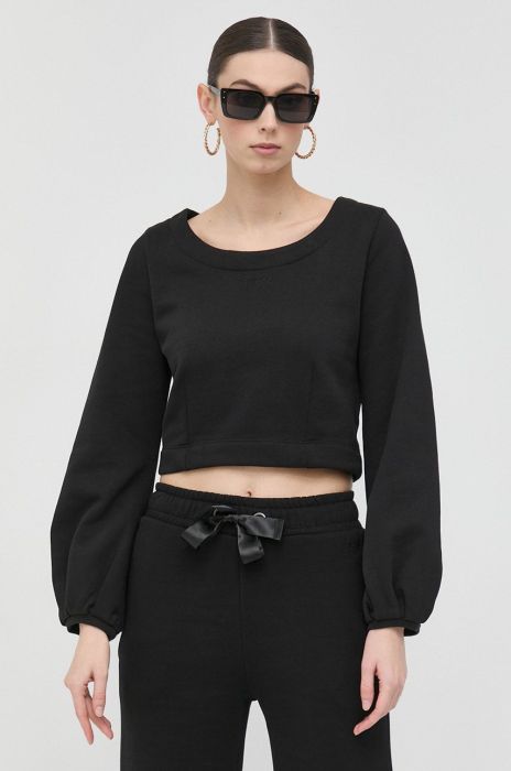 Бавовняна кофта Guess жіноча колір чорний однотонна