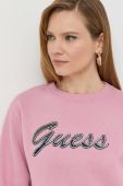 Кофта Guess жіноча колір рожевий з аплікацією (2841587)