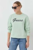 Кофта Guess жіноча колір зелений з аплікацією (2841572)